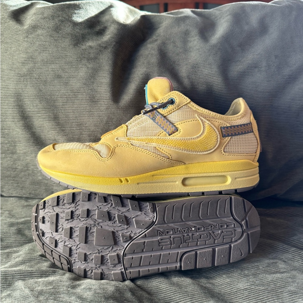 Travis Scott Air Max 1 Cactus Jack Yellow Gold-Used.